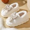 Butterfly Knot Cotton Shoes Anti Slip Plush Cotton Shoes