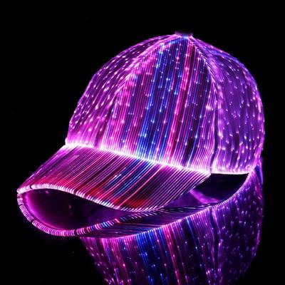 LED Hat Light Up Baseball Cap Flash Glow Hat USB Rechargeable Hip-Hop Luminous Hat Halloween Flashing Cap for Party Disco Bar