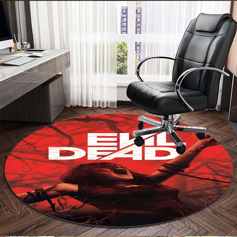 The Evil Dead Print Round Rug, Washable Floor Carpet, For Entryway Dorm Laundry Room Office Study, Home Decor Birthday Christmas Gift