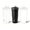 Tyeso Bicchiere in Acciaio Inossidabile con Cannuccia Retrattile Termos Flask con Isolamento Sottovuoto Coperchio Facile da Pulire Anti-Perdita per Bevande Calde Fredde Uso Quotidiano
