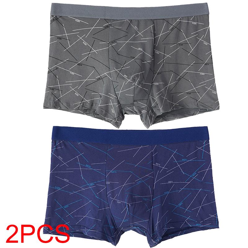 1/2/4/8PCS Men's Boxer Shorts Cotton Underwear Plus Size Underpants Breathable Sexy Panties Mesh Lingerie