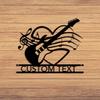 Retro Metal Guitar Wall Decor, Custom Music Sign for Studio, Birthday Gift for Guitarist