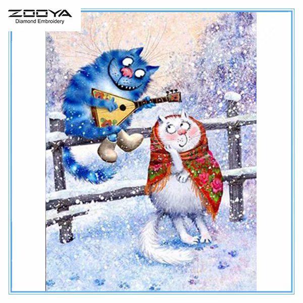 

ZOOYA DIY 3D Алмазная вышивка крестиком домашний декор кошка