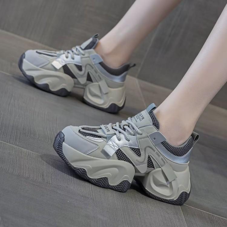 New lace-up trend college sports dad shoes women's versatile platform fashion women's shoes