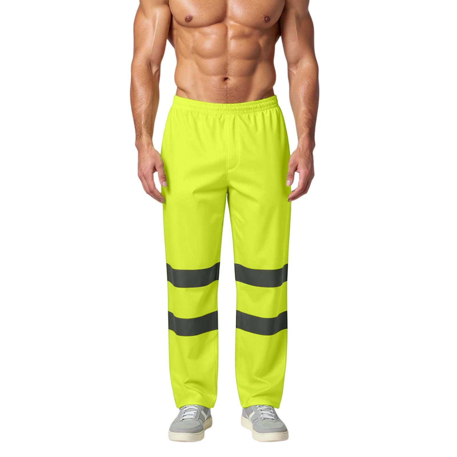 

Мужские непромокаемые брюки-одиночки водонепроницаемы в нижней части XL жёлтый