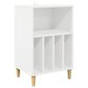 Record Player Stand White 47 X 39.5 X 74.5 Cm Engineered Wood