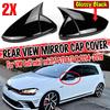 For VW GOLF 7 MK7 MK7.5 R GTI 2014- Car Rearview Side Mirror Cover Horn Wing Cap Exterior Door Rear View Case Trim Sticker