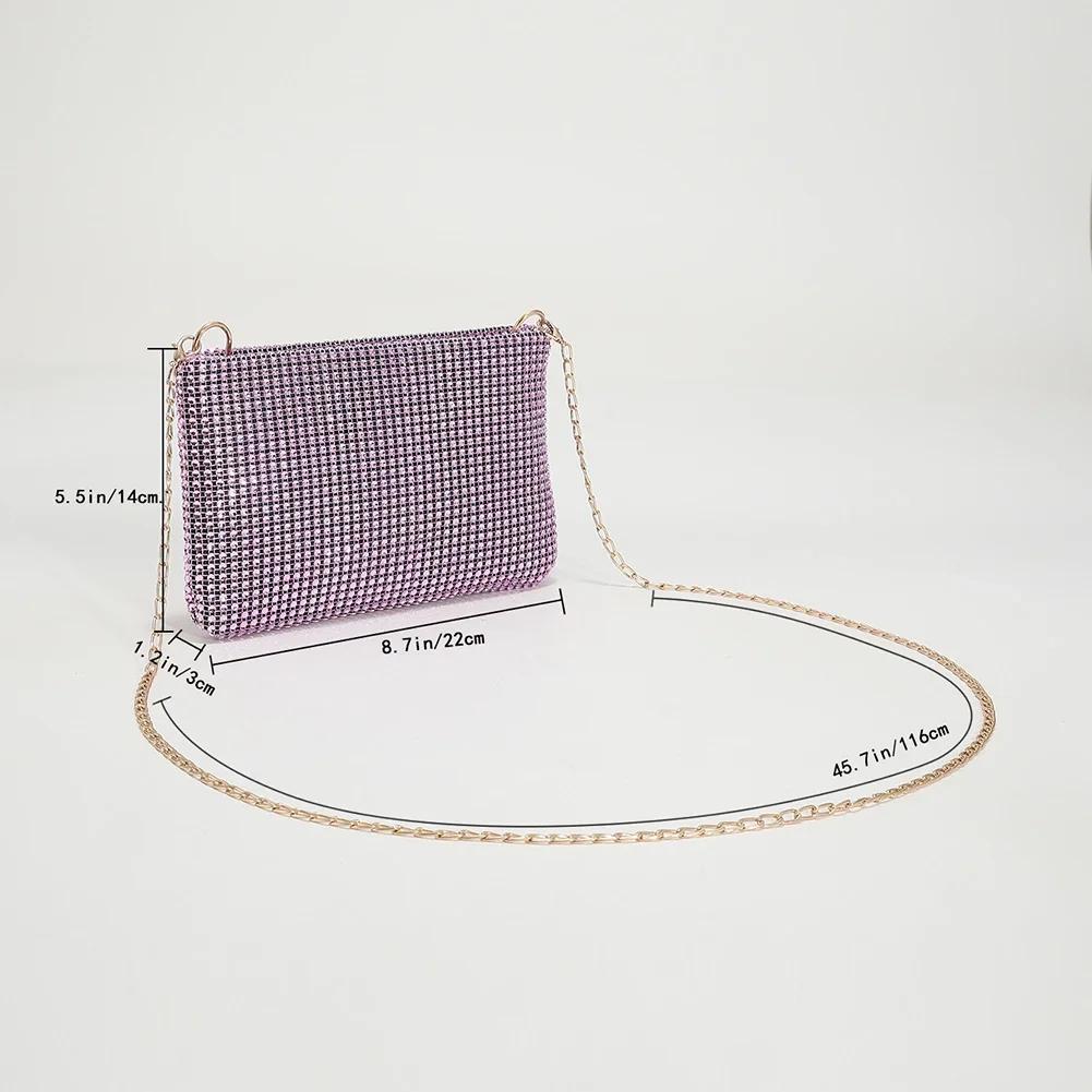 

Модные сумки через плечо со стразами, женские сумки через плечо с цепочкой, однотонные маленькие сумки для женщин, свадебные клатчи, чехлы для телефонов