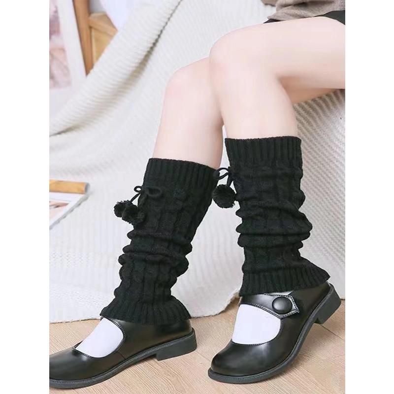 1 Pair Women's Winter Leg Warmers Japanese Socks Yarn Pile Lolita Versatile Harajuku Style JK Accessories