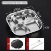 Yuanbin Yanno 316 Stainless Steel Divided Meal Tray with Sealed Lid