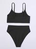 2023 new spiral pit strip U-shaped high-waisted bikini sexy swimsuit woman swimsuit
