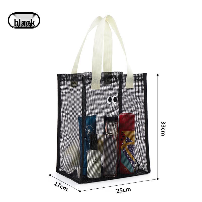

Large Capacity Travel Tote: Beach, Toiletry, Makeup & Bathroom Mesh Storage Bag