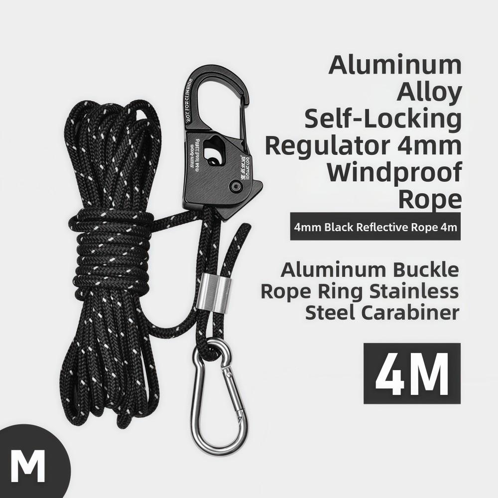 Aluminum Alloy Tent Rope Tensioner Stainless Steel Tarp Tightener  Outdoor Tool