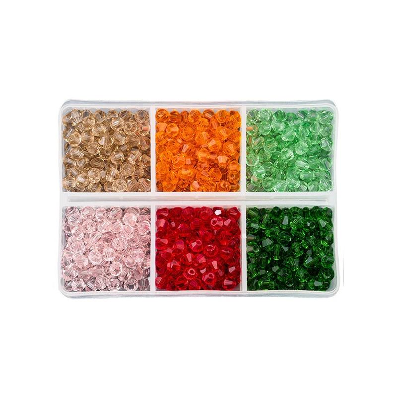 600pcs/lot 4mm Plated Color 5238 Bicone Beads Loose Spacer Beads Austria Jewelry Beads for Sewing Diy Supplies Jewelry Making