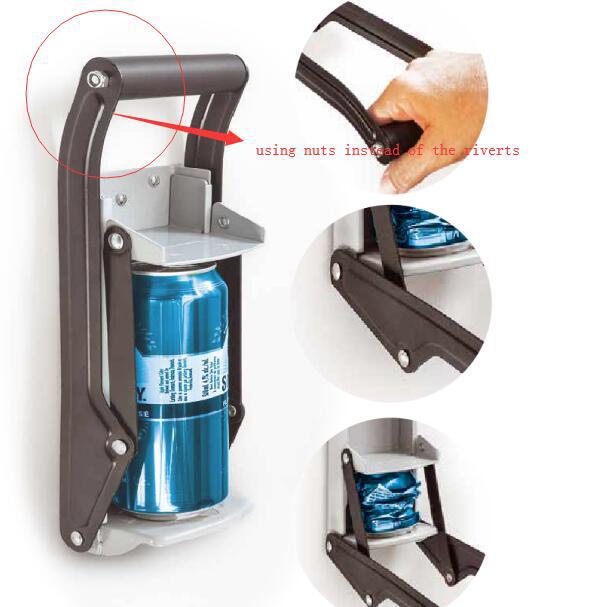 Schiaccia-bottiglie e lattine da 500 ml con apribottiglie – Utensile da cucina