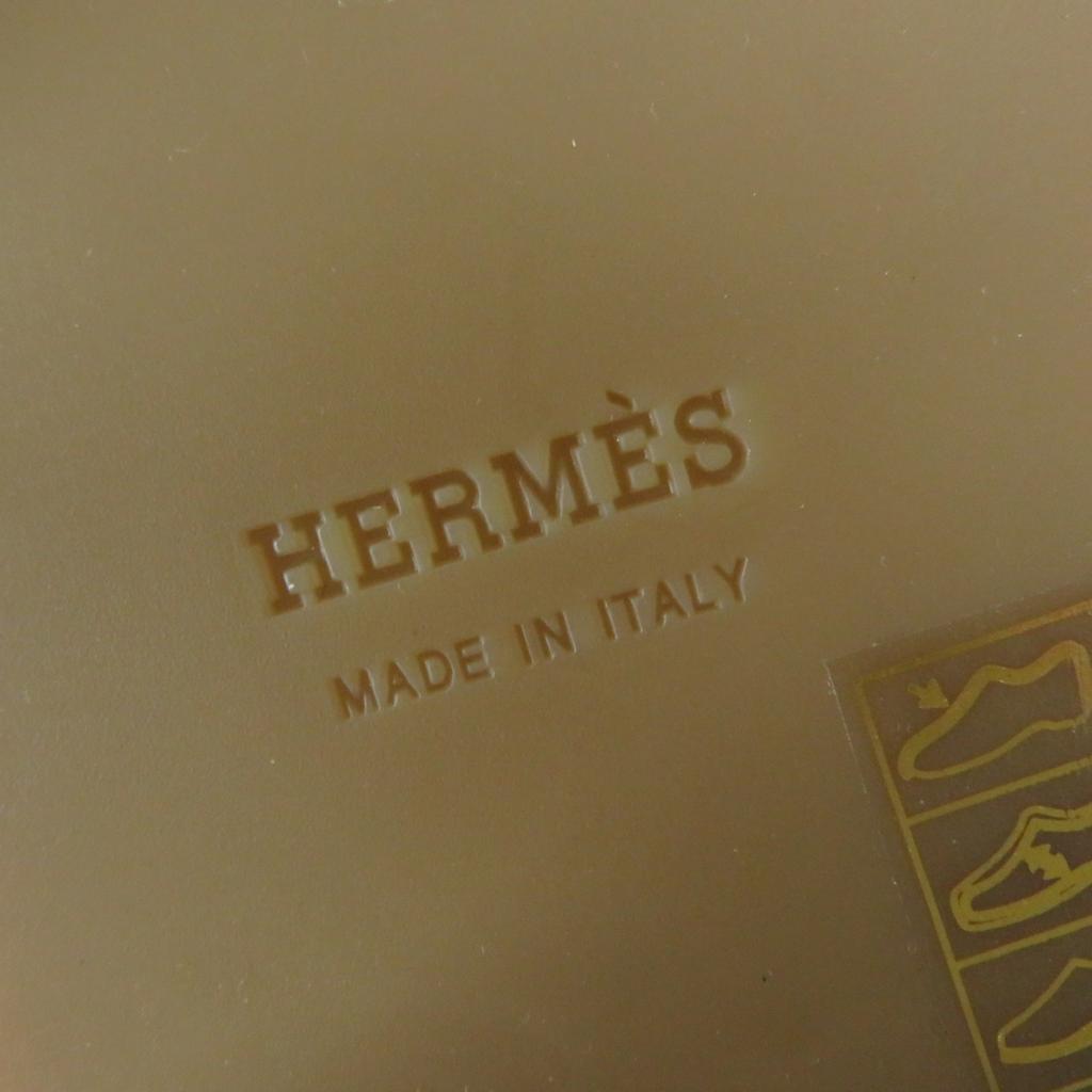 Pristine HERMES Ankle boots Lace-up Bridge pink beige leather Women 37 Used
