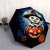 1pc Halloween Cat Auto Open/close, All-Season Portable Folding Umbrella for Women & Men, Travel, Everyday, Formal Events - Compact Luxury Parasol, Out