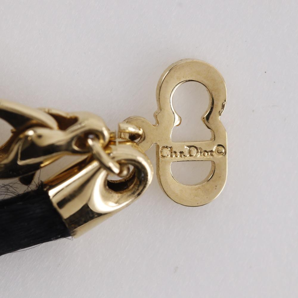 Dior logo Necklace Plated Gold 10.3g Women Used