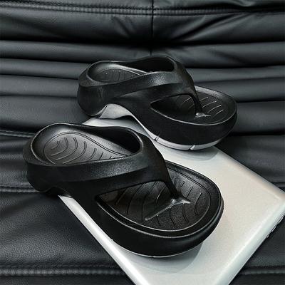 Fashion Women's Clip Toe Wedge Flip Flops 2024 Summer Chunky Platform Beach Sandals Woman Thick Sole High Heeled Eva Slippers Slides
