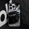 Negro Blanco para B-BMW Funda de Teléfono Para iPhone 16,15,14,13,12,11,8,7,Pro,Max,Plus,Mini,XS,SE Anti Caída Negro Mate Duro