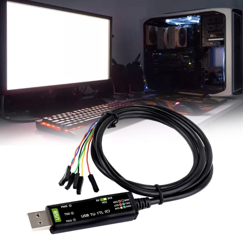 Industrial USB To TTL Serial Adapters Cable USB To TTL (C) Converters FT232RNL Chip Serial Port Debugging Cable 3.3V/5V