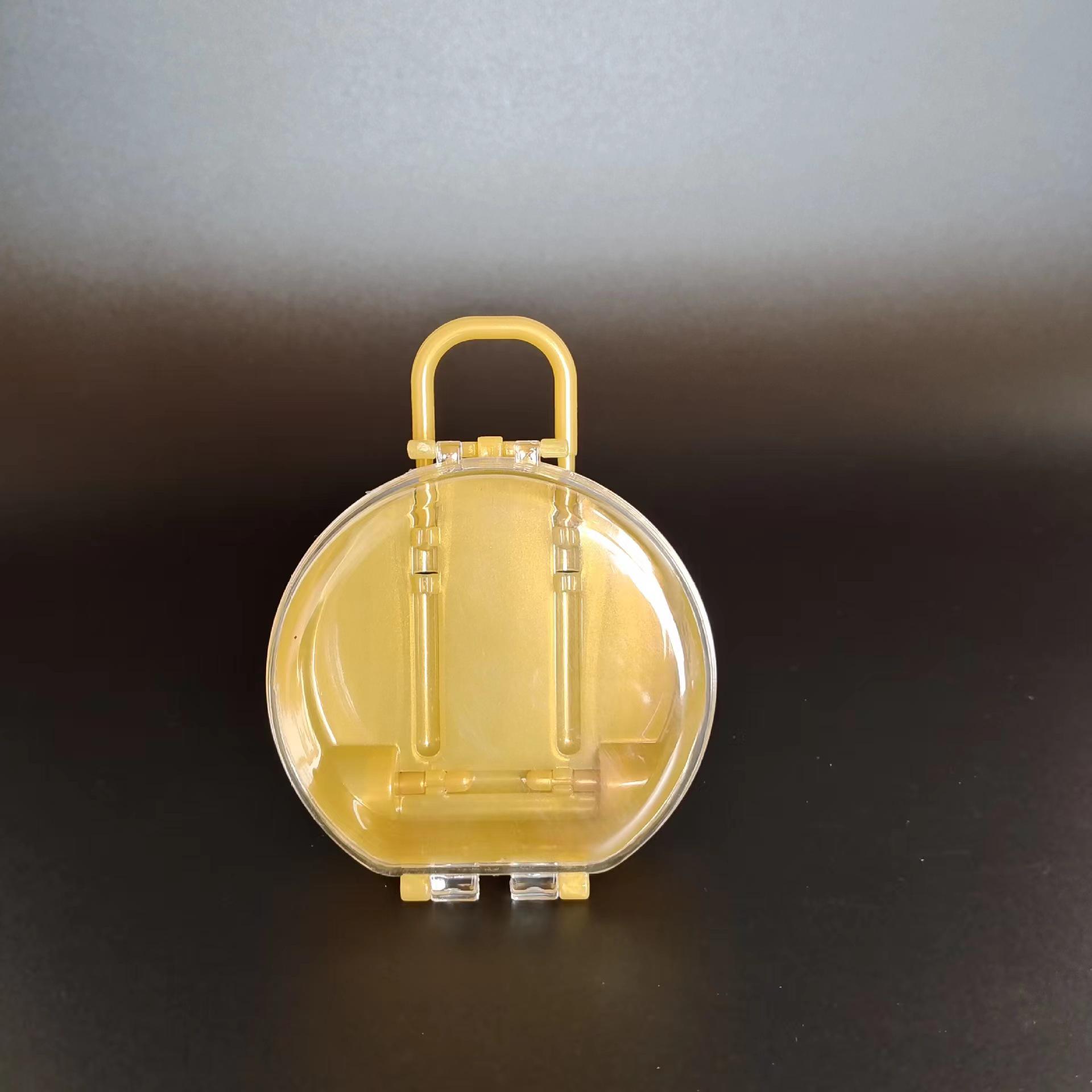 Mini Semi-Circular Trolley Case: Cute Plastic Ornament, Wedding Candy, Desk Storage & Jewelry Box