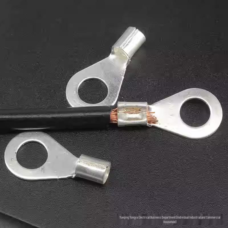 Silver-Plated Copper O-Type Terminal Lug 10 AWG Wiring Connector