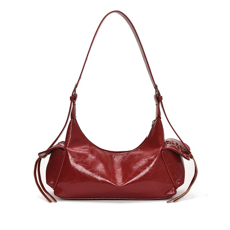 Locomotive style soft leather armpit bag women's summer new fashion simple shoulder messenger bag