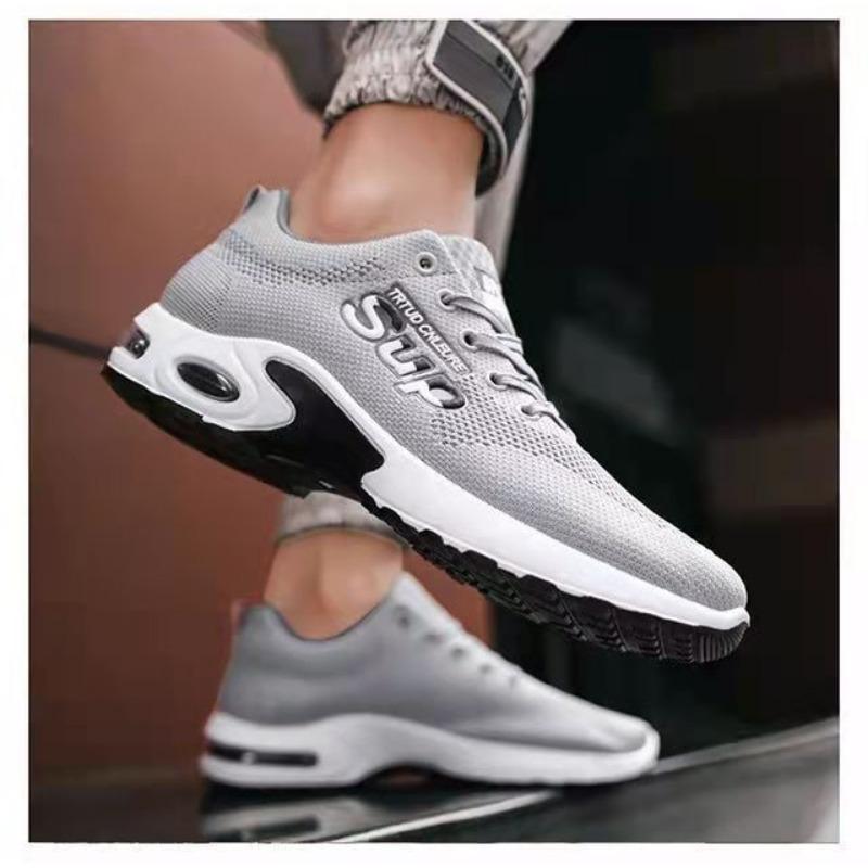 

Sneakers men s autumn fly-woven mesh lightweight casual shoes outdoor daily low-top men s shoes comfortable autumn new models 44 серый