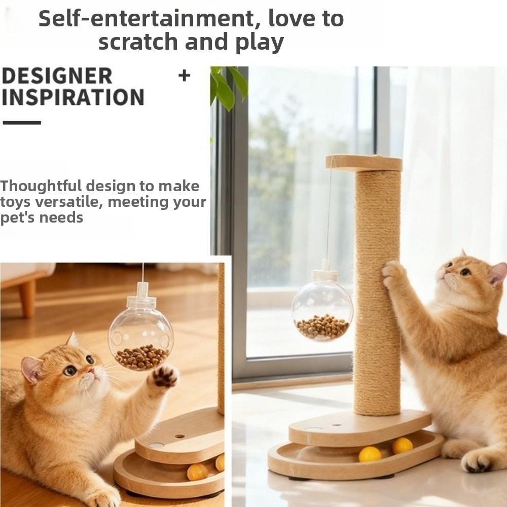Rotating Platform Cat Turntable Column Wear-resistant Stand Scratching Board  Interactive Balls