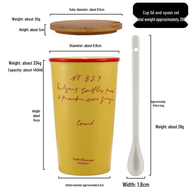 Korean-Style Ceramic Handheld Cup: Stylish and Functional for Office, Dorm, or On-the-Go Use