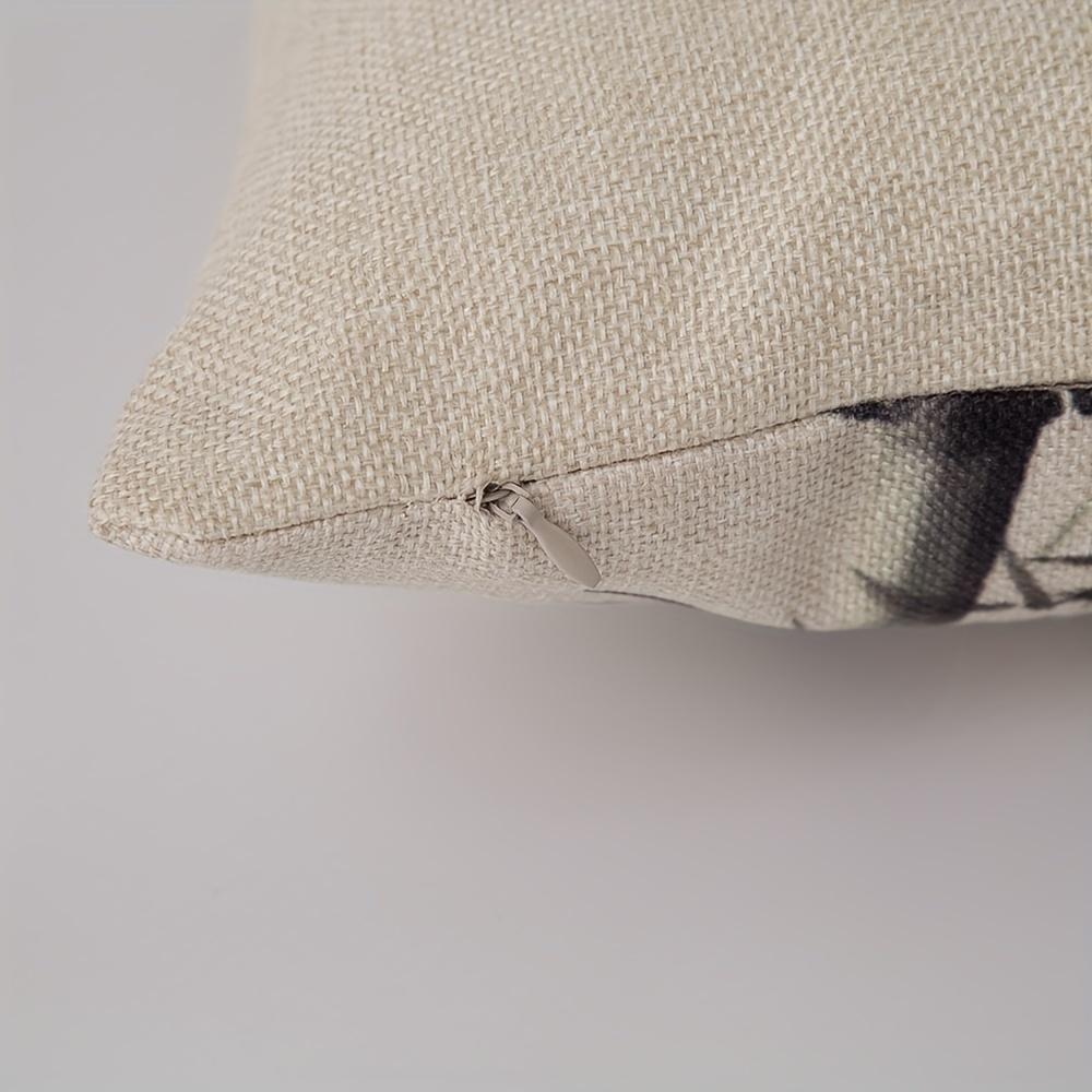 4pcs Linen Blend Throw Pillowcases Decorative Halloween Single Printed Throw Pillow Covers For Living Room Couch Sofa Home Decor