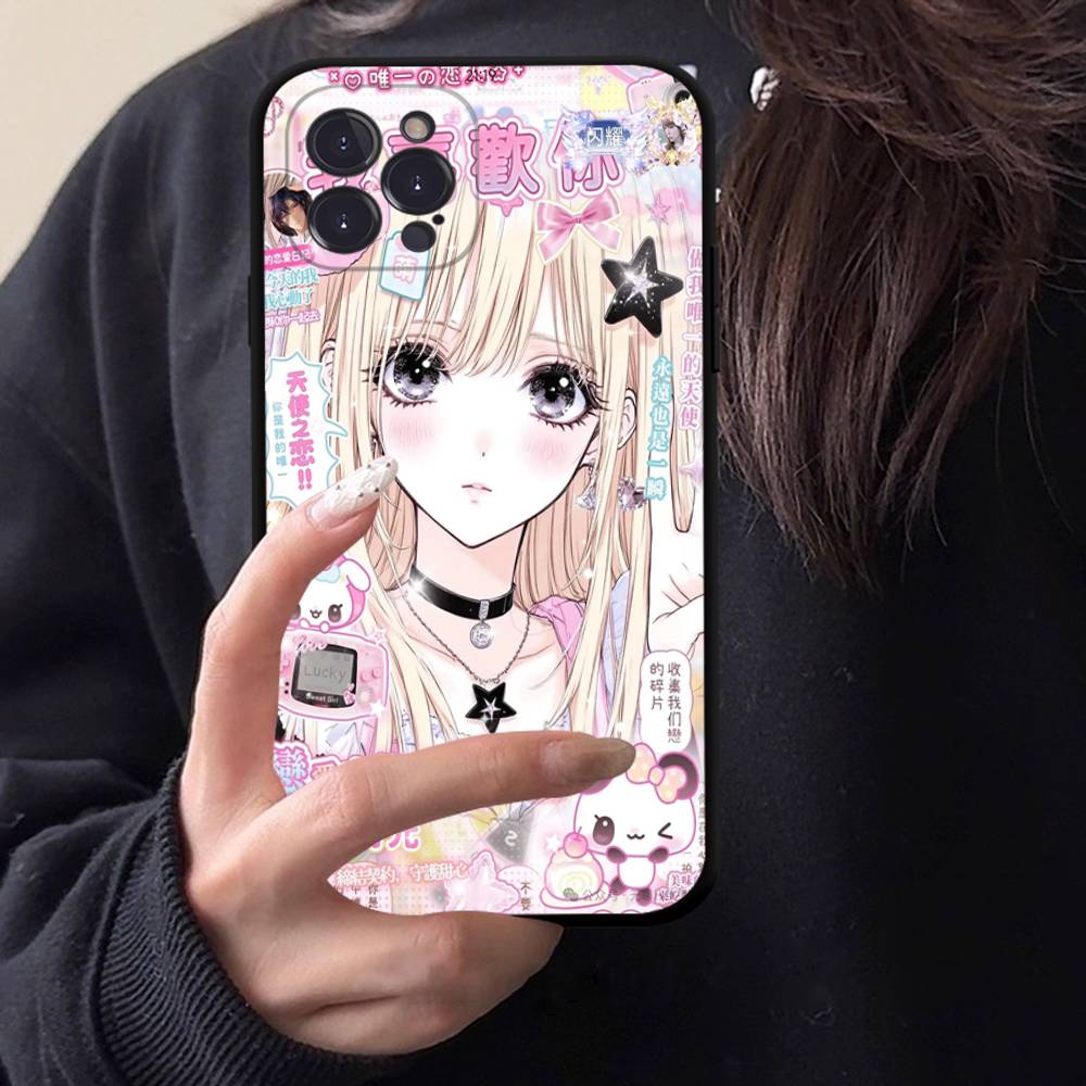 Japanese Cute Girls Y2K Pattern Phone Case TPU Phone Case For Iphone17 Air 16 15 14 13 12 11 Pro Max Plus Cover Case