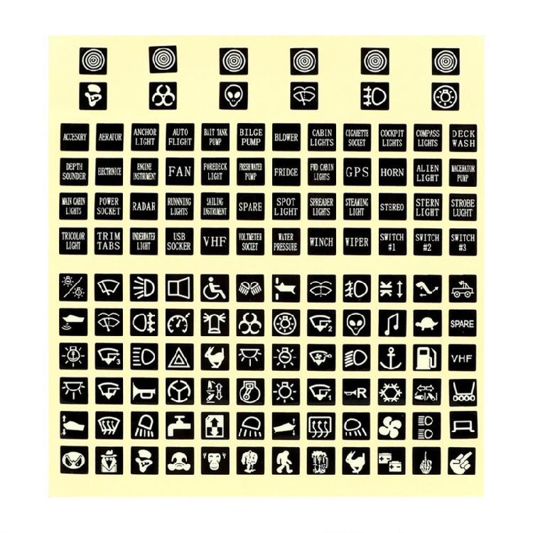 Auto Leuchtende Aufkleber Multifunktions-Tastenaufkleber Schalter Beschriftungsaufkleber