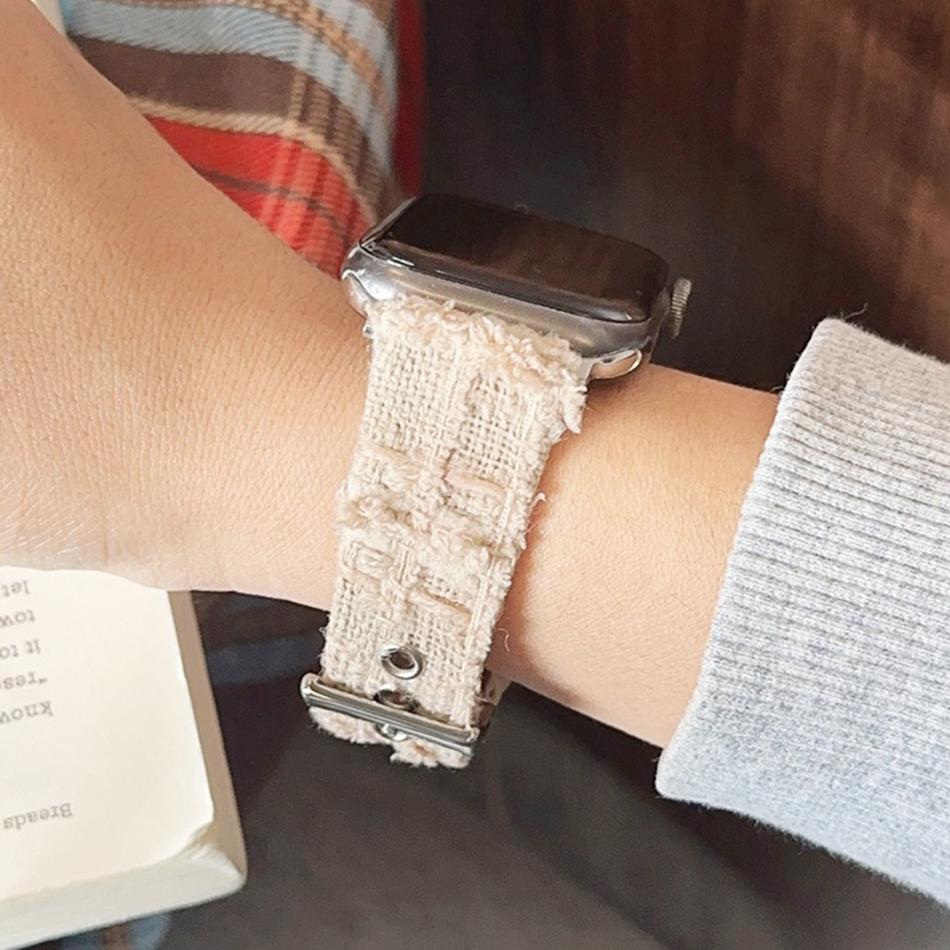 Plush Lattice Leather Bracelet For Apple Watch Band Series S11/10/9/8/7/6/5/Ultra iWatch Strap 49/46/45/44/42/41/40/38mm Elegant