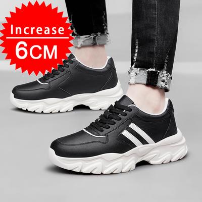 Fashion Elevator Shoes for Man Height Increase 6cm Luxury Brand Lift Sports Genuine Leather Men's Hidden Heels Increasing Casual Shoes