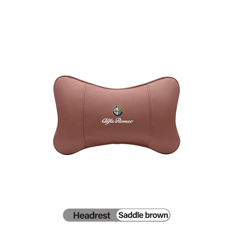 For Alfa Romeo Leather Car Seat Headrest For Alfa Romeo 4C 159 166 Spider Giulia 147 GT Memory Foam Comfort Pillow High-quality 