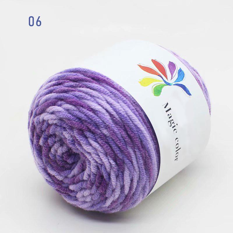 50g/Ball Adult Scarf Colorful Segment Dyeing 8 Strands Cotton Yarn Yarn DIY Hand Knitted
