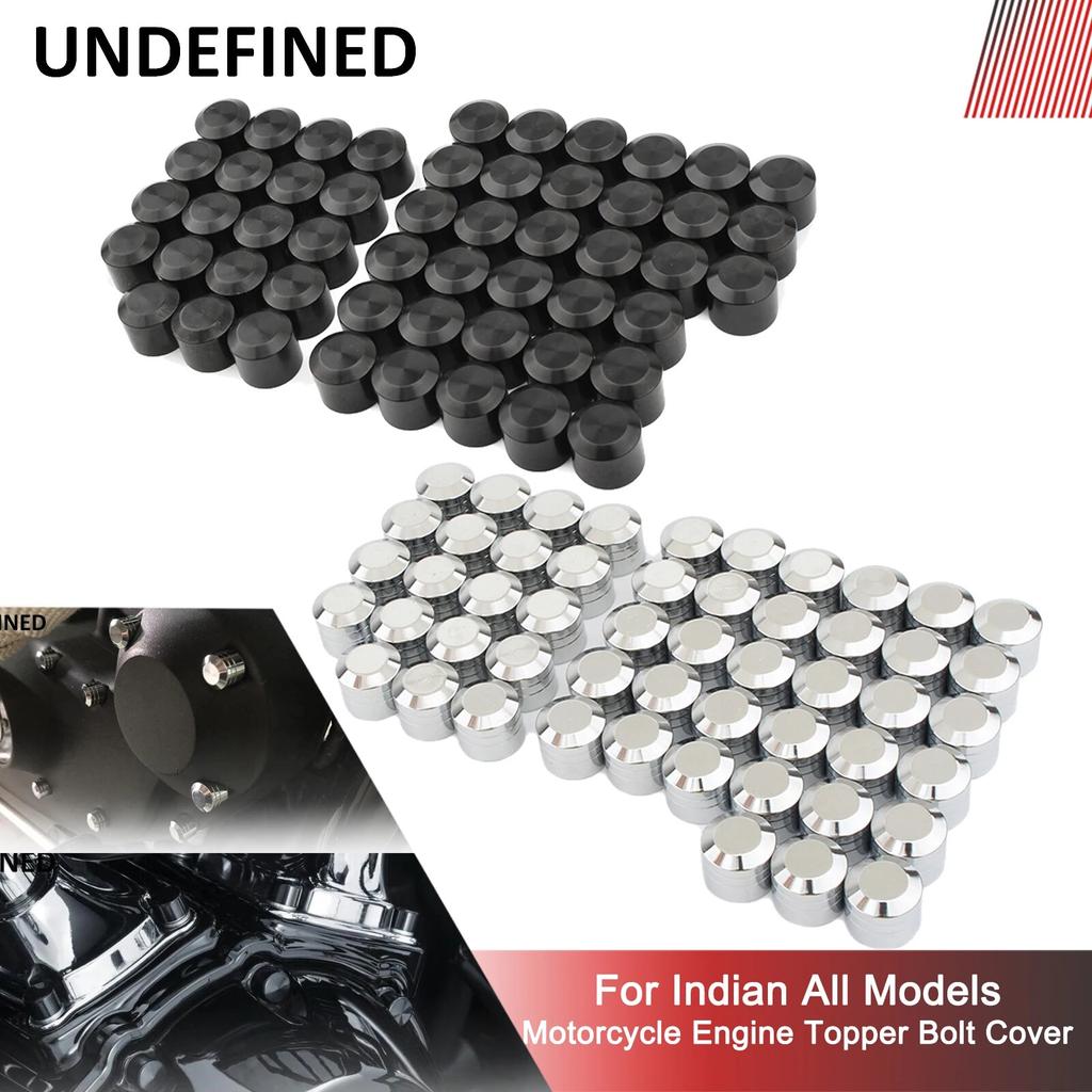 52pcs Motorcycle Bolt Covers Twin Cam Engine Toppers Bolts Head Caps For Indian Chief Classic Chieftain Roadmaster Scout Bobber