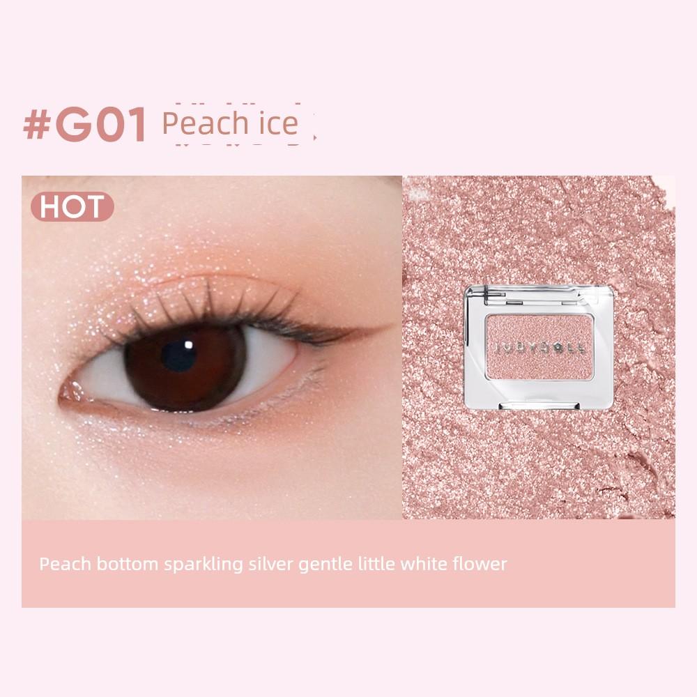 Judydoll Orange Single Color Eyeshadow D02 Polarized High-Shimmer Light Makeup Pearlescent Fine Shimmer Milky Blue D03 Glitter