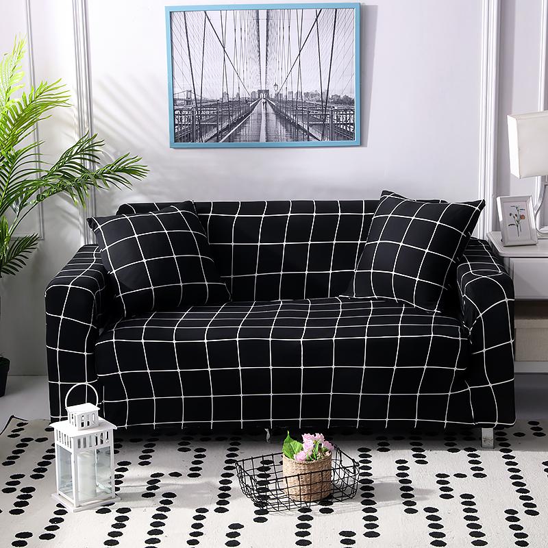 Geometric Elastic Slipcovers for Living Room Modern Sectional Corner Sofa Couch Cover Sofa Cover Chair Protector 1/2/3/4 Seater