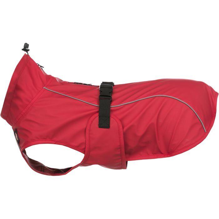 Waterproof for Dogs - TRIXIE - Red - S - Chest Circumference 34-53 Cm - Reflective Elements - Adjustable
