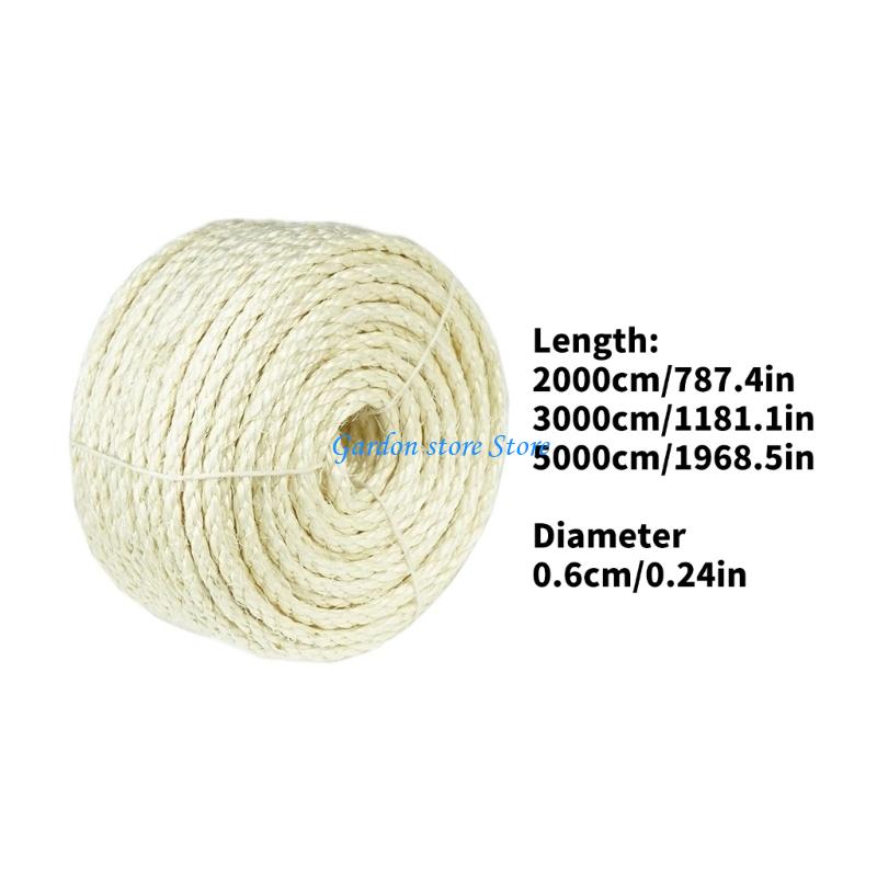 B0KB Sisal Rope For Pet Cats Scratching Post Repair Animal Climbing Tree Maintainence