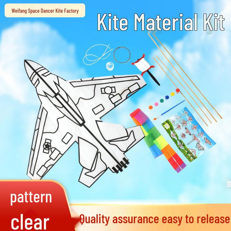 DIY Hand-Painted Children's Doodle Kite Kit: Easy to Fly, Light Breeze Parent-Child Game