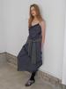 Etmont Slip Check Frill Dress, Black