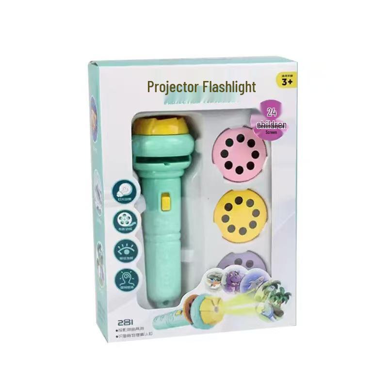 TikTok Kids' Multifunctional Flashlight: Dinosaur & Ocean Projection Toy