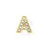 1Pcs Gold Letters Metal Shoe Charms Crystal Diamond Alloy Charms Shoes Accessories Buckle High Quality Shoes Decoration