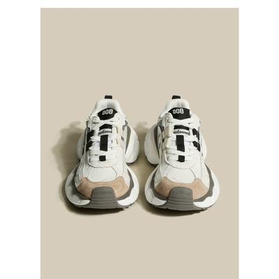 Papa Schuhe Weibliche Ins Tide Retro Farbe Kombination Dicke Unterseite Mesh Atmungsaktiv Hundert mit Casual Sneakers Weibliche Frühling und Herbst