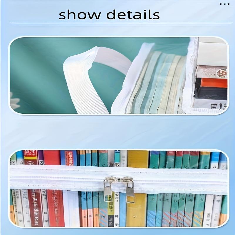 Large Capacity Foldable Storage Bag - Transparent PVC Organizer with Handle for Clothes, Books & Toys, Durable Travel Tote