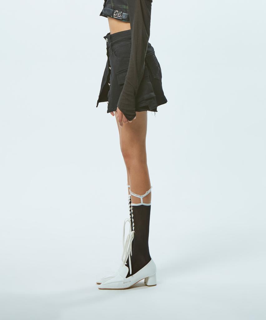 JINBARBIE Mini Layered Skirt Black